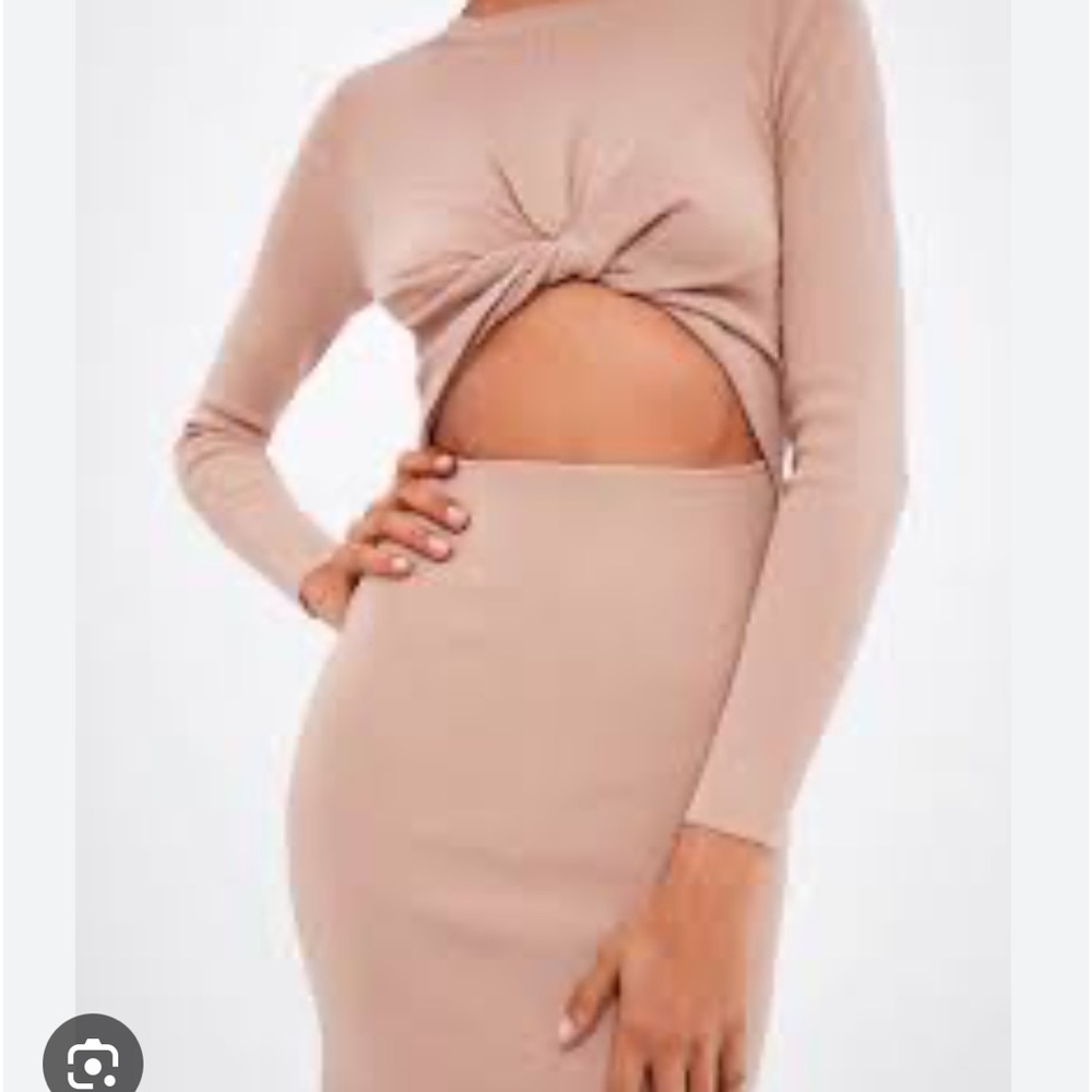 Zara pink cut out dress